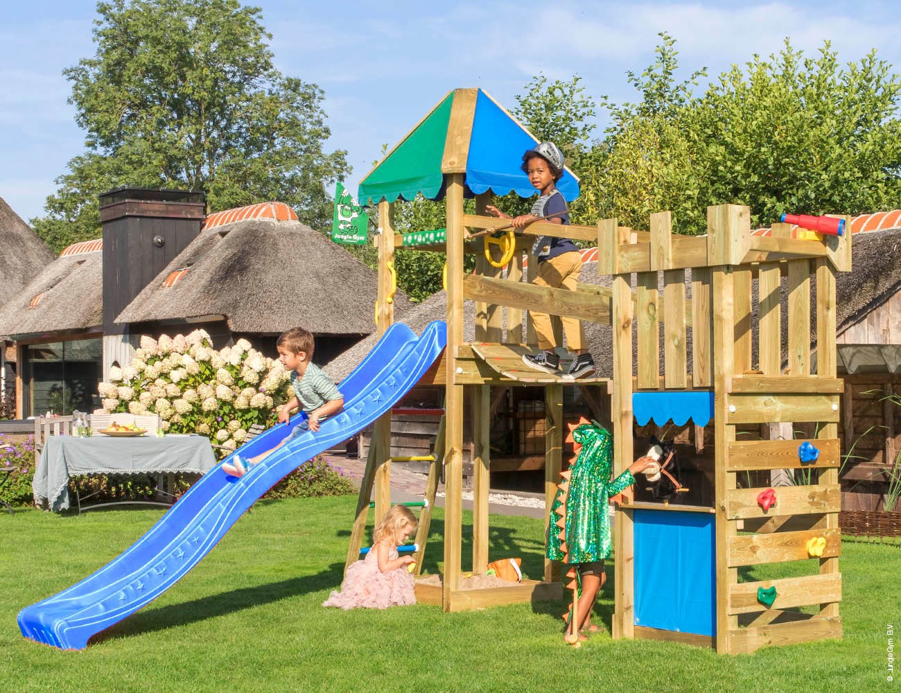 Jungle Explorer Playtower and Slide - Eglantine Timber