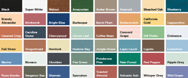 Sadolin Color Chart